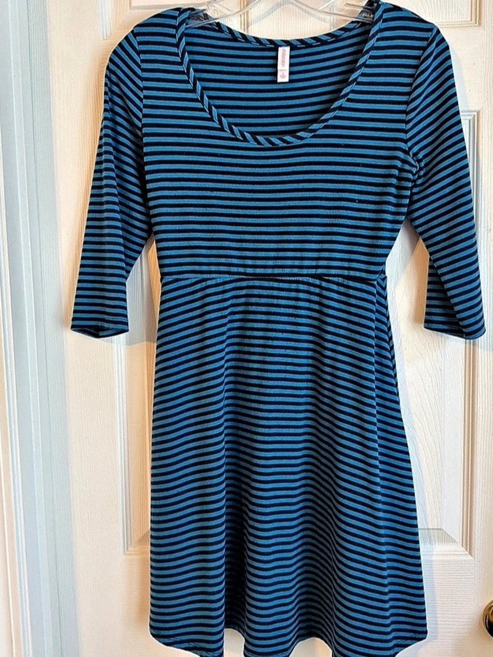 Xhilaration Striped Mini Dress in Blue & Black Size Small Like New